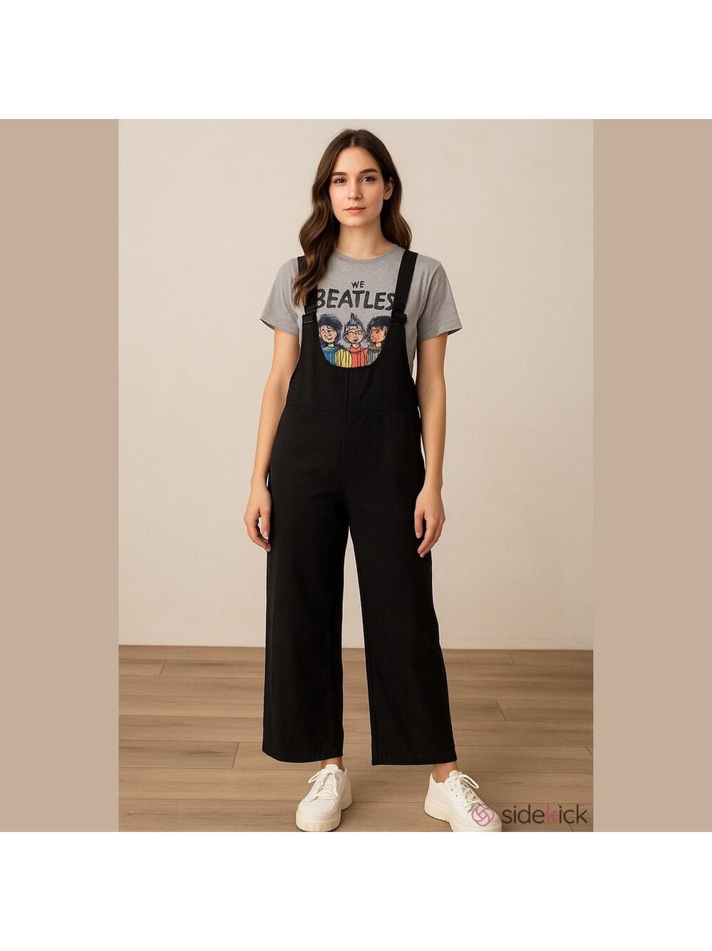 NWOT Twik Black Wide-Leg Overalls Jumpsuit